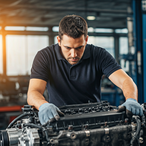 Mechaniker bei der Arbeit